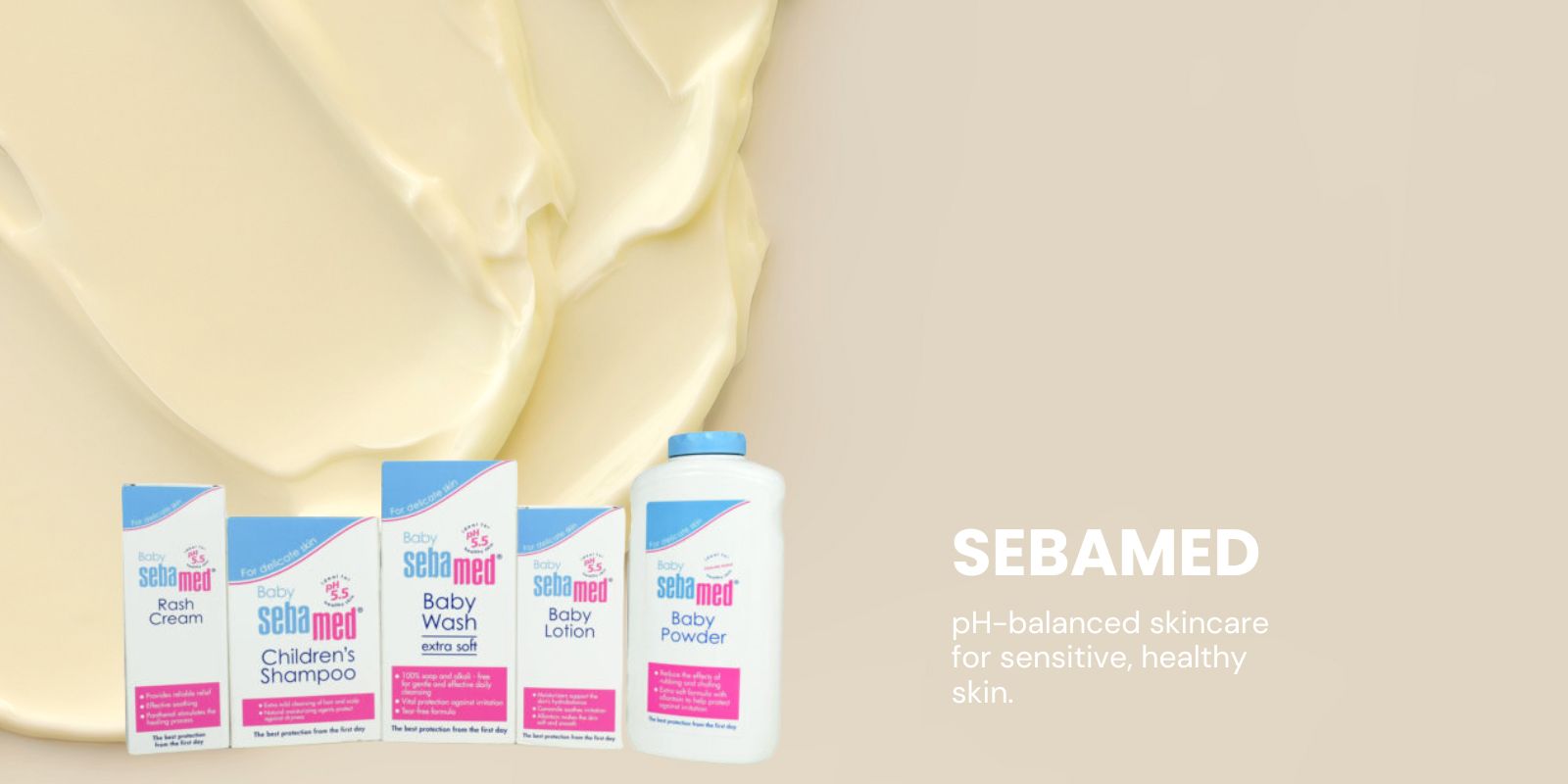 Sebamed skincare – pH-balanced, dermatologist-recommended for sensitive skin.