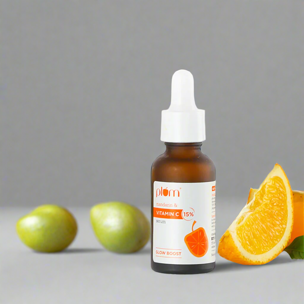 Plum 15% Mandarin & Vitamin C Glow Face Serum for Dark Spots & Dull Skin (30ml)