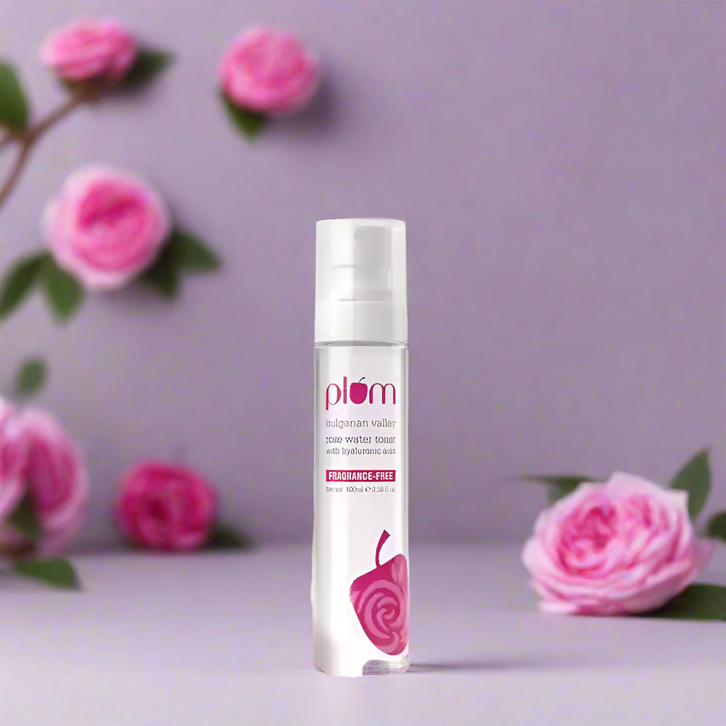 Plum Bulgarian Rose Water Toner with Hyaluronic Acid – Alcohol-Free, Hydrates & Refreshes (150ml)