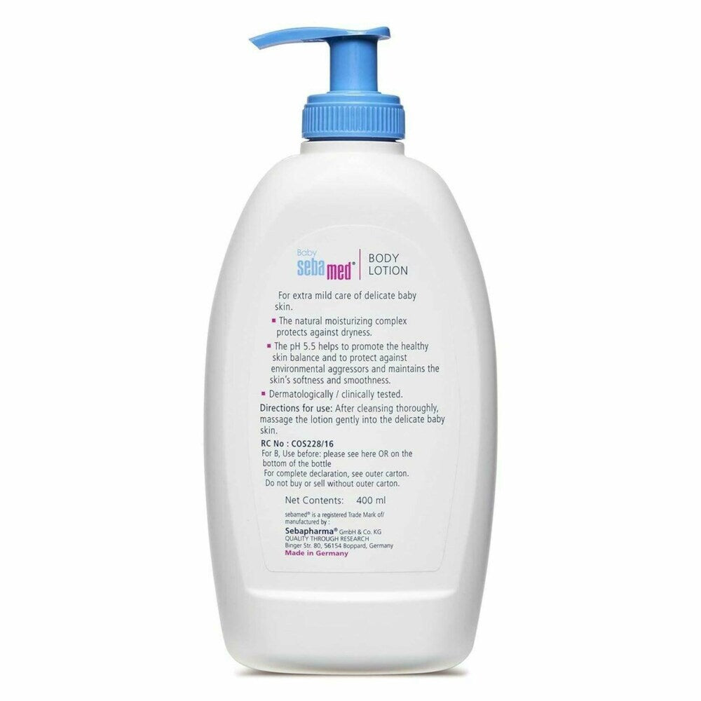 Sebamed Baby Body Lotion - pH 5.5, Chamomile & Allantoin for Sensitive Skin 400ml