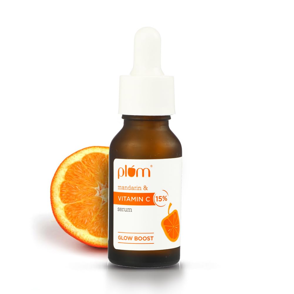 Plum 15% Mandarin & Vitamin C Glow Face Serum for Dark Spots & Dull Skin (30ml)