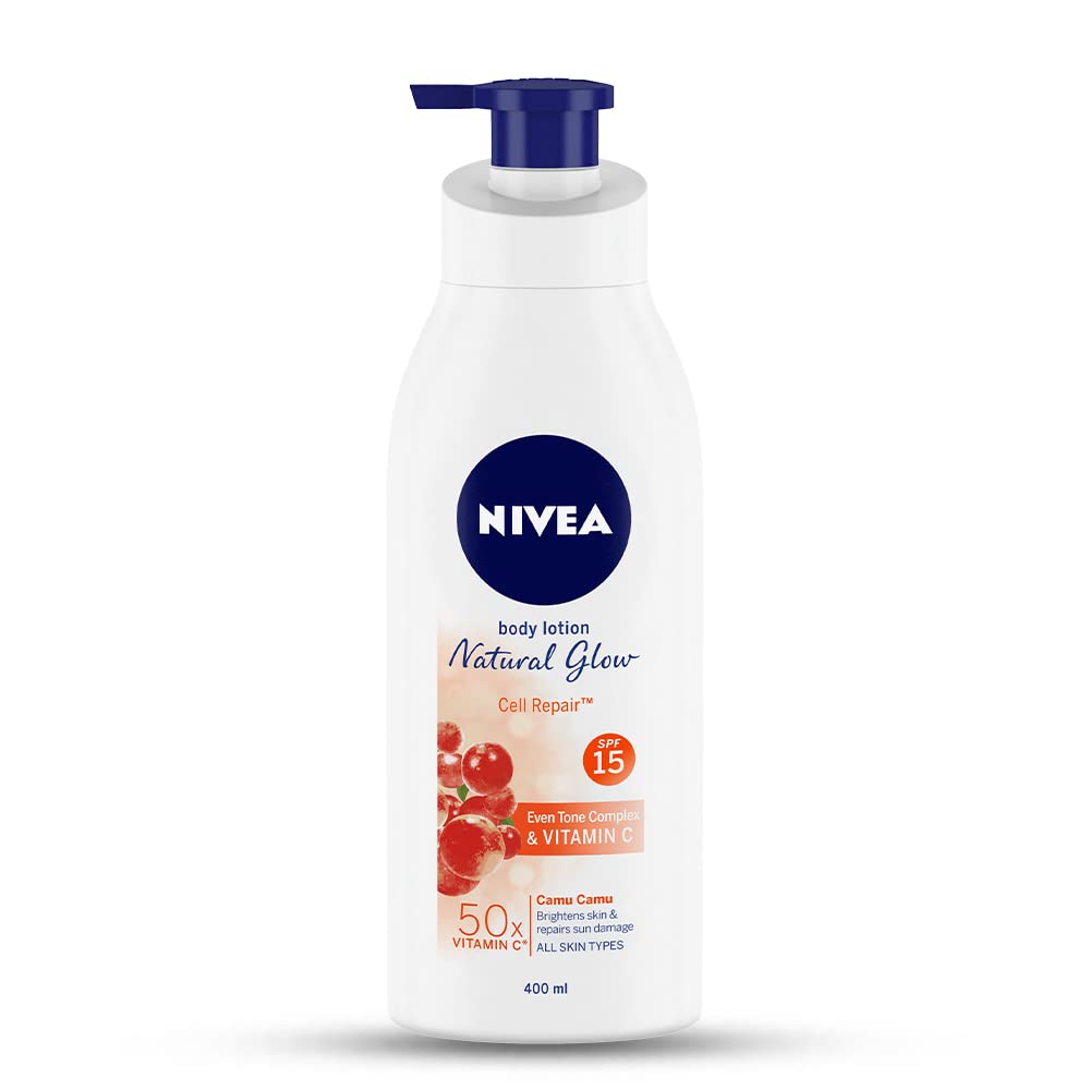 NIVEA Sunscreen & Vitamin C Body Lotion for Cell Repair & Natural Glow (400ml)
