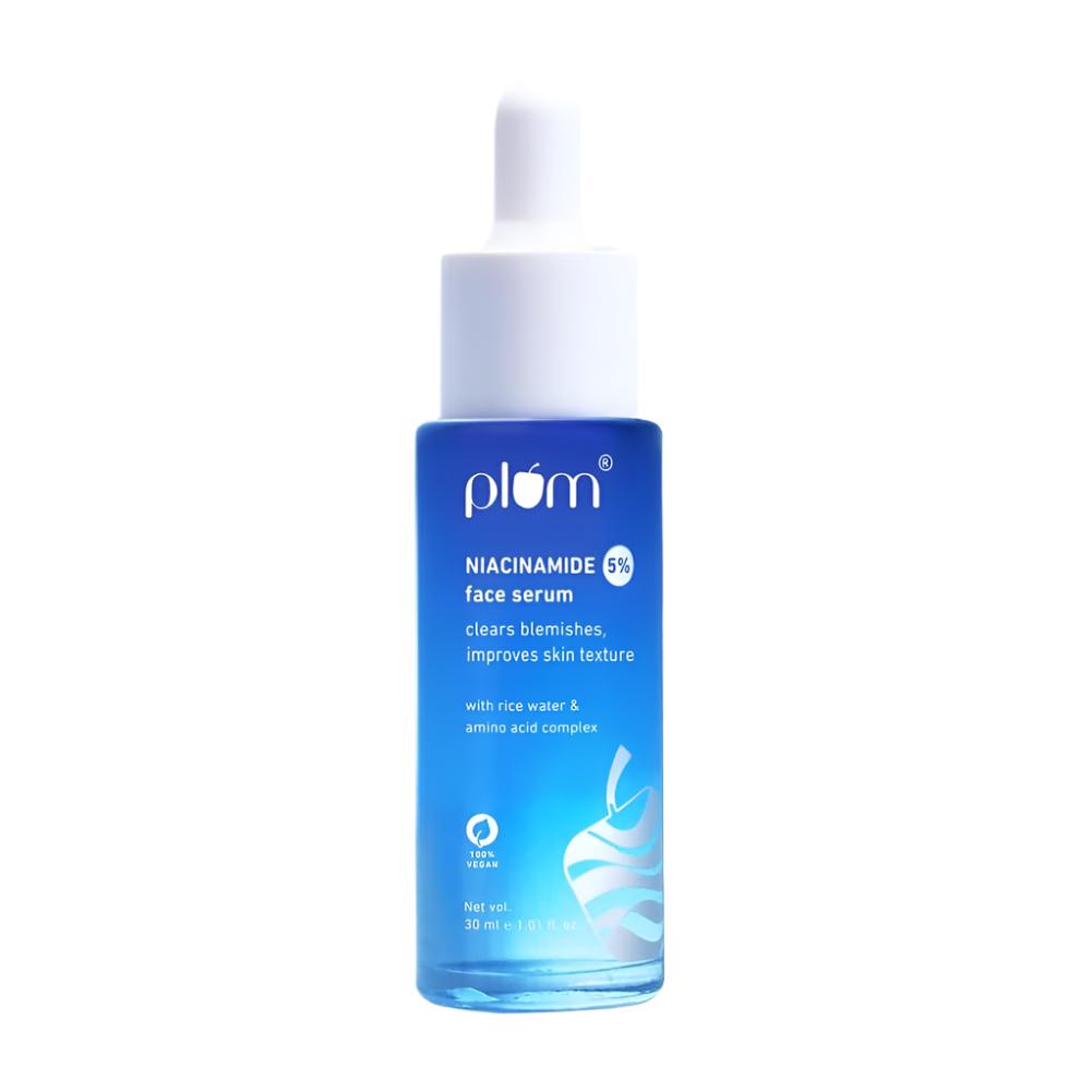Plum 5% Niacinamide Face Serum with Amino Acid - Fades Blemishes for Bright Skin, Beginner-Friendly (30ml)