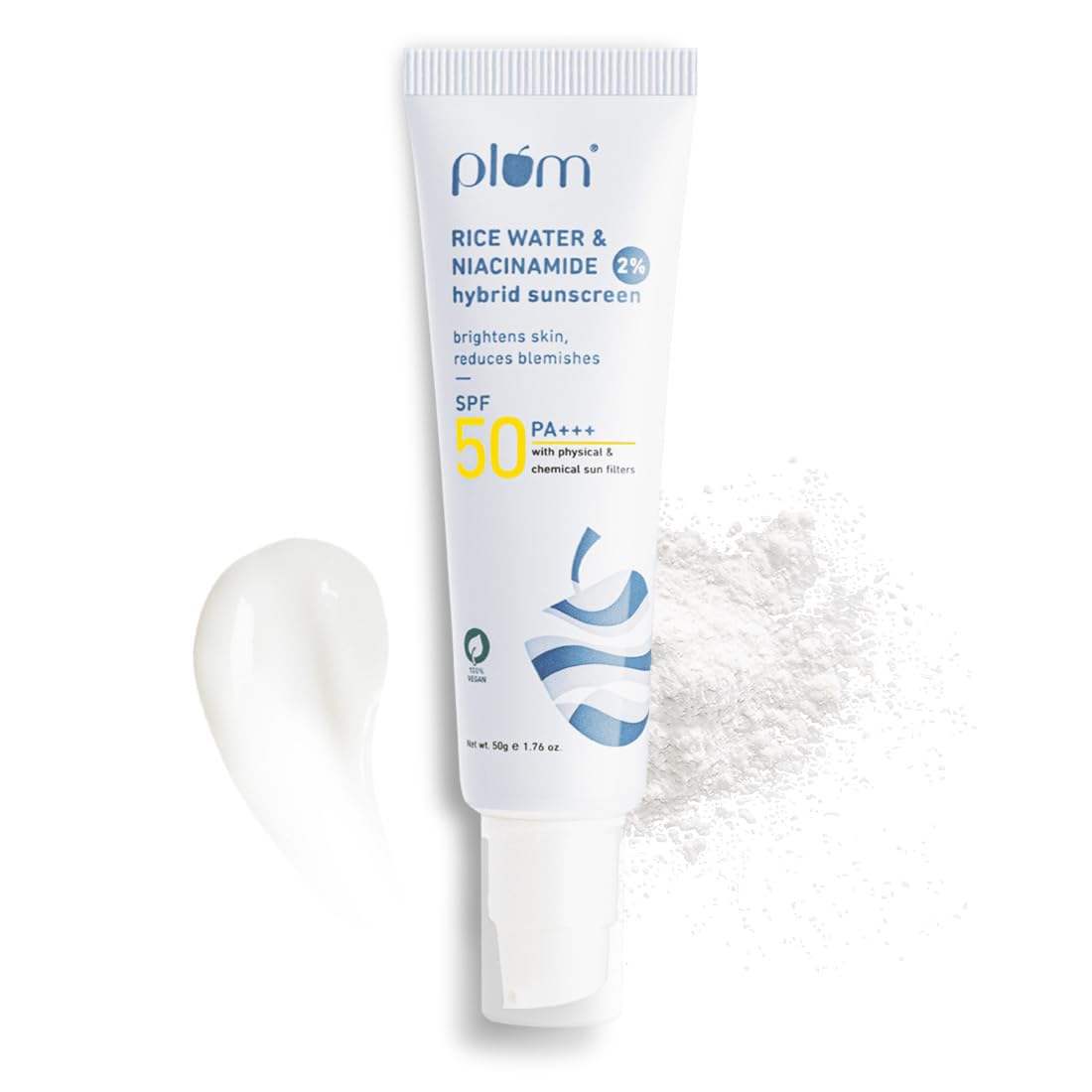 Plum 2% Niacinamide Sunscreen SPF 50 PA+++ UVA/B Protection (50g)
