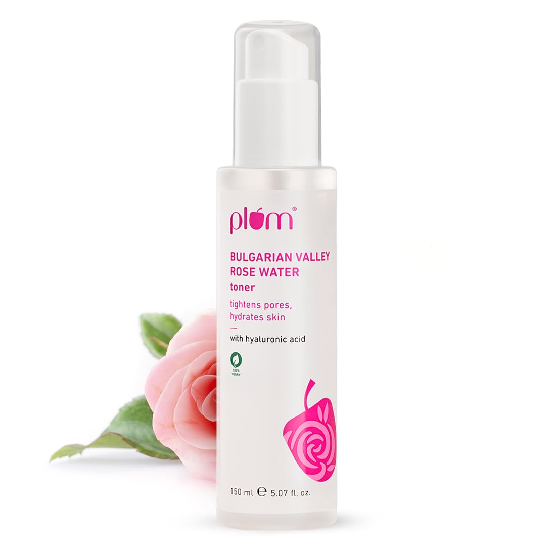 Plum Bulgarian Rose Water Toner with Hyaluronic Acid – Alcohol-Free, Hydrates & Refreshes (150ml)
