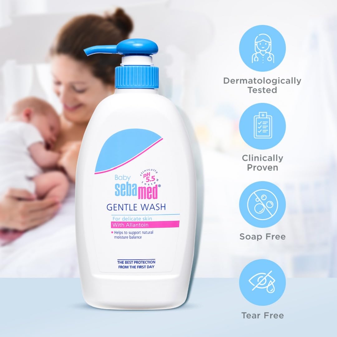 Sebamed Baby Gentle Wash, PH 5.5, Allantoin, No Tears Formula 400ml
