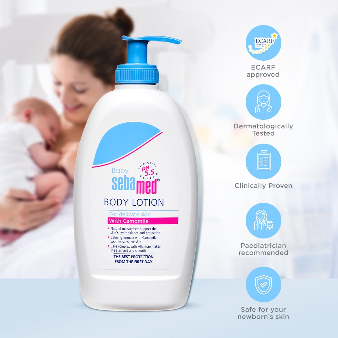 Sebamed Baby Body Lotion - pH 5.5, Chamomile & Allantoin for Sensitive Skin 400ml