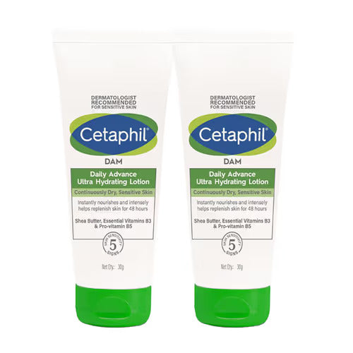 Cetaphil Daily Advance Ultra Hydrating Lotion - Pack of 2 (30g each)