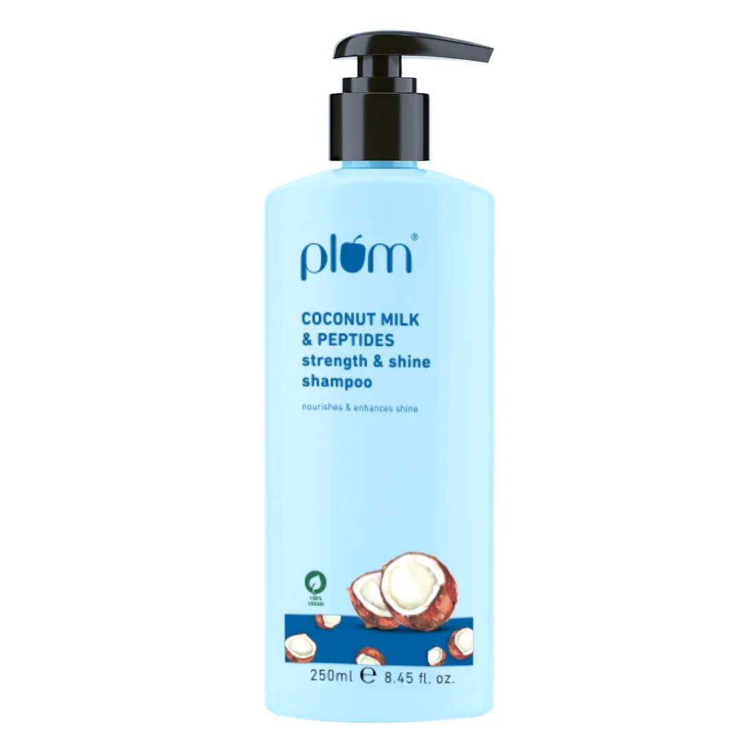 Plum Coconut Milk & Peptides Shampoo for Soft, Shiny Hair (250ml)