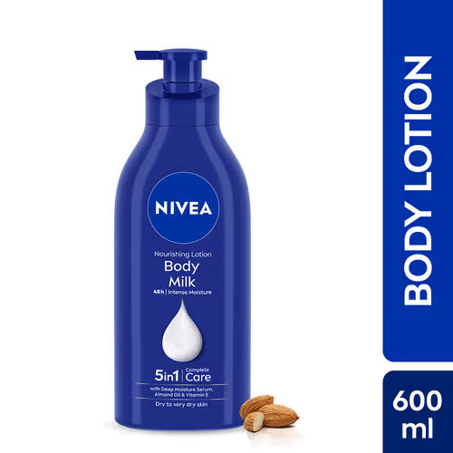 NIVEA Vitamin E Body Milk Lotion - Complete 48H Care for Very Dry Skin (600ml)