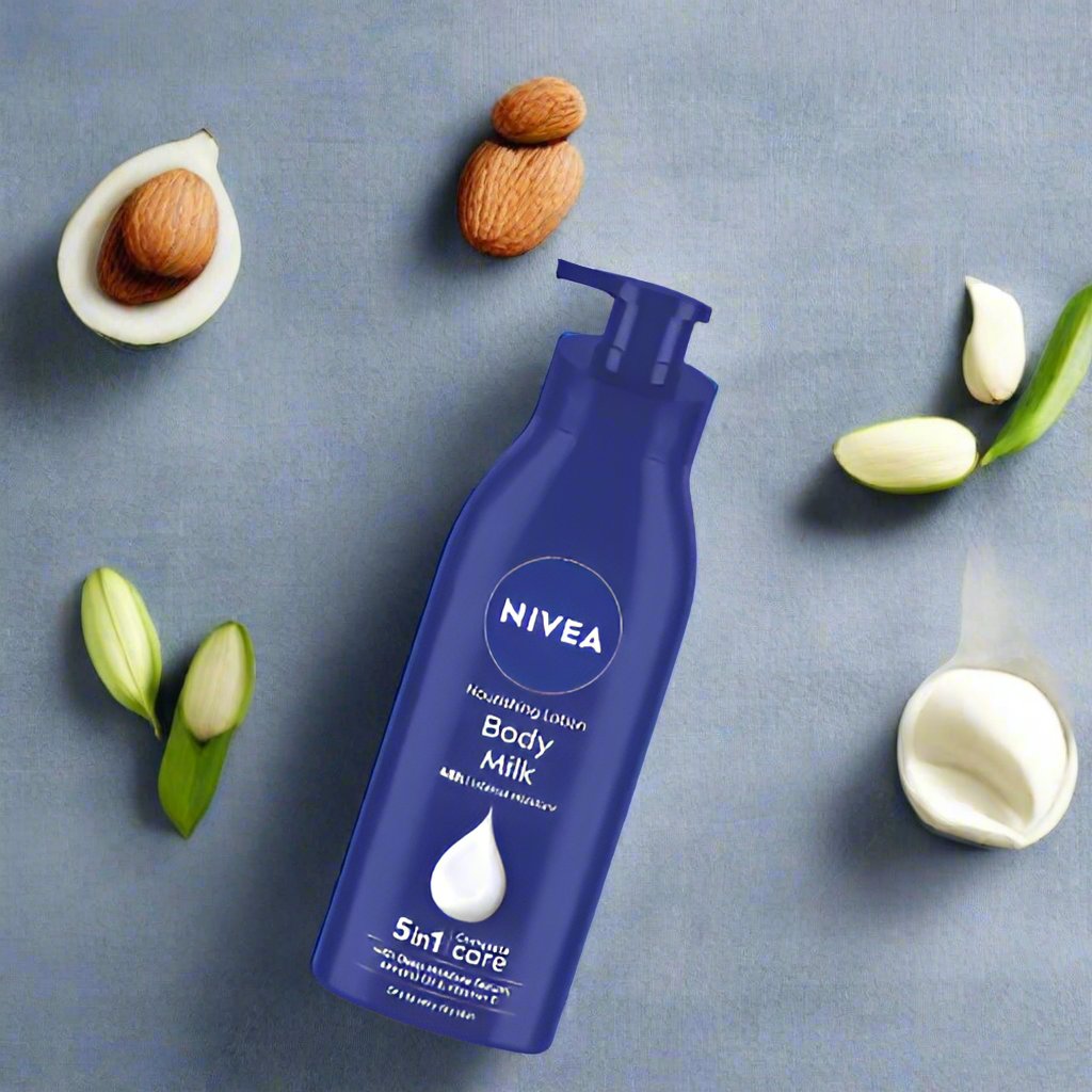 NIVEA Vitamin E Body Milk Lotion - Complete 48H Care for Very Dry Skin (600ml)