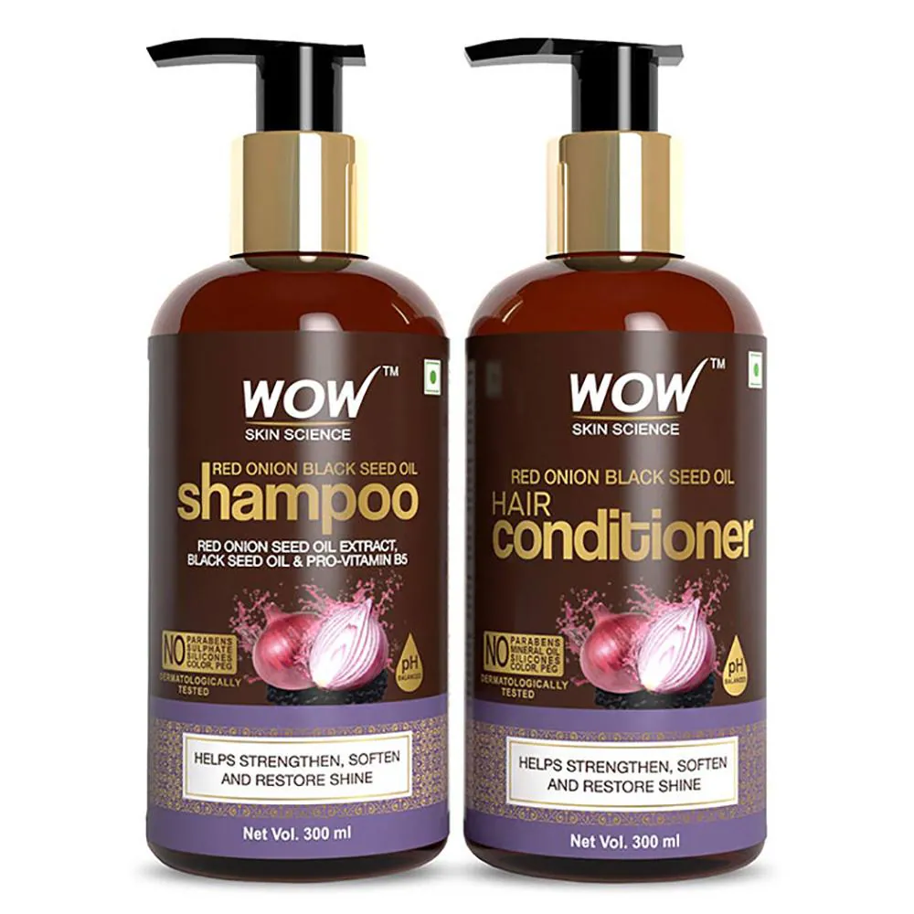 Skin Science Red Onion Black Seed Oil Shampoo & Conditioner Kit 600ml